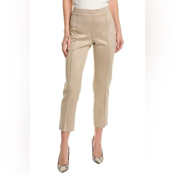 NWT Vince Camuto Latte Ankle Cropped Pull On Flared Pants - L - Picture 1 of 2